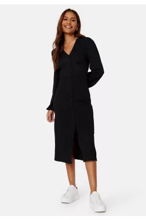 BUBBLEROOM Kvinder Læder kjoler - Lova Structure Dress Black L