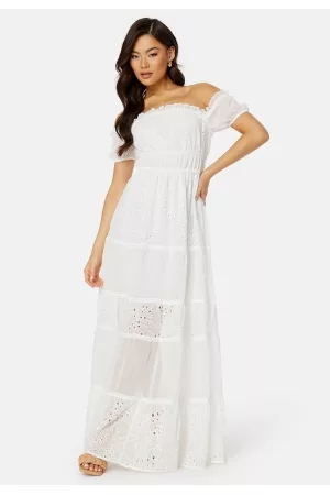 Guess Kvinder Maxikjoler - Zena Long Dress G011 Pure White XL