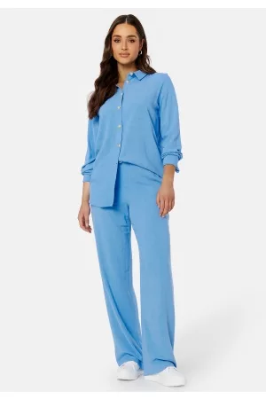 Object Kvinder Kassebukser - Sanne Aline Wide Pant Provence Detal : Col 38