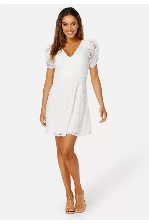 BUBBLEROOM Kvinder Festkjoler - Mirjam Lace Dress White 36