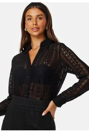 BUBBLEROOM Rhoda Lace Shirt XS