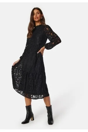 BUBBLEROOM Blanca Midi Lace Dress 34