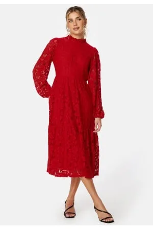 BUBBLEROOM Blanca Midi Lace Dress 34