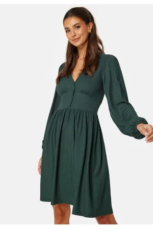 BUBBLEROOM Structure Button Short Dress XS