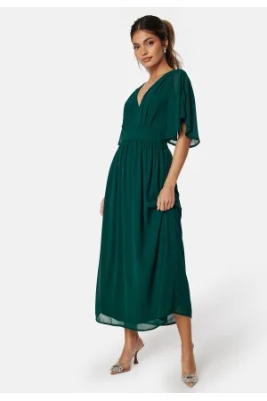 BUBBLEROOM Butterfly Sleeve Midi Dress 38