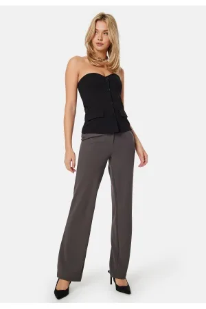 BUBBLEROOM Soft Suit Straight Trousers Petite L
