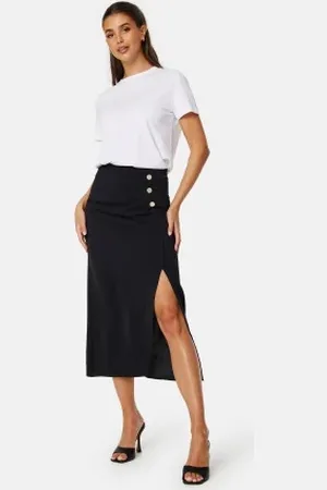 BUBBLEROOM Matilde Midi Button Skirt XS