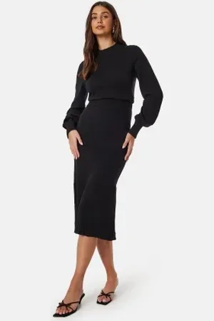 BUBBLEROOM Fine Knitted Turtle Neck Dress XS