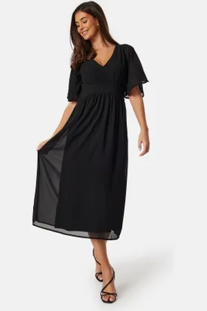 BUBBLEROOM Butterfly Sleeve Midi Dress 32