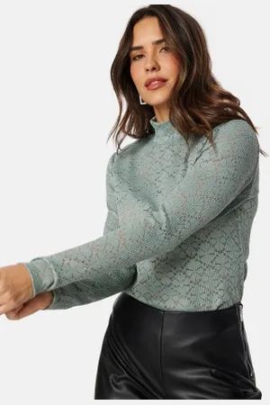 BUBBLEROOM Turtleneck Lace Top XS