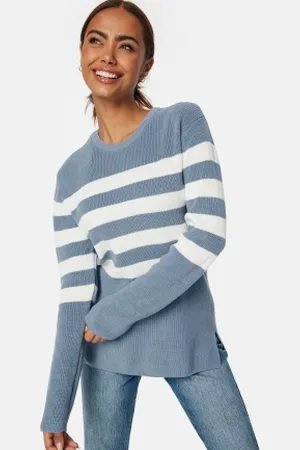 Happy Holly Striped O-neck Knitted Sweater 32/34