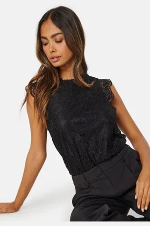 Pieces® Pcolline SL Lace Top M