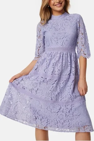 Happy Holly High Neck Lace Dress 34