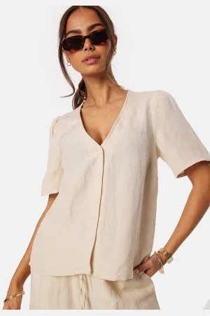 BUBBLEROOM Linen Blend Blouse M