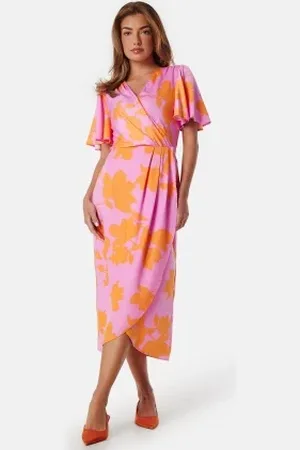 VILA Vinakita V-Neck wrap midi 34
