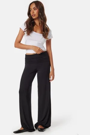 BUBBLEROOM Fold Over Wide Trousers XL