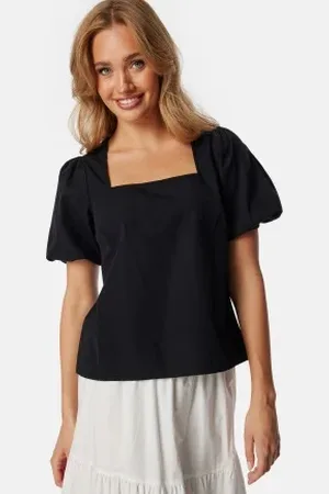 BUBBLEROOM Square Neck Cotton Blouse XS