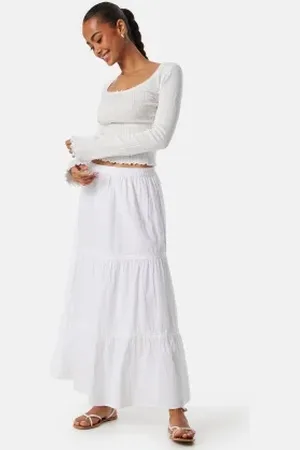 BUBBLEROOM Cotton Maxi Flounce Skirt XL