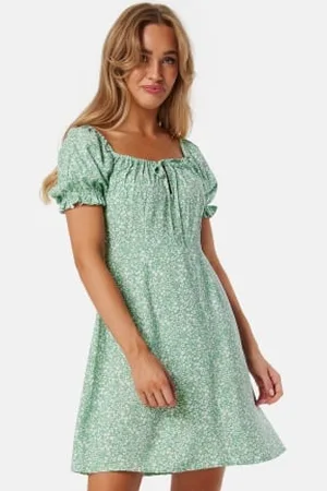 BUBBLEROOM Front Tie Short Dress XS