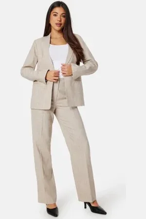 BUBBLEROOM High Waist Melange Suit Pants 46