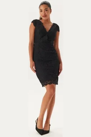 BUBBLEROOM V-neck short lace Dress 34