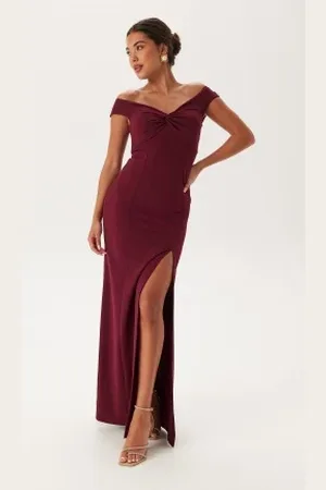 BUBBLEROOM Twist Off Shoulder Gown M