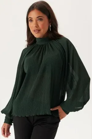 BUBBLEROOM High Collar Structured Blouse XS