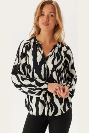 BUBBLEROOM V-neck Viscose L/S Blouse XS