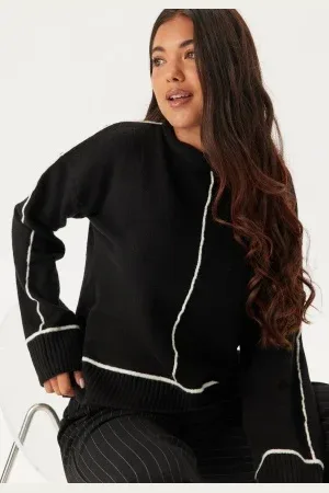 BUBBLEROOM Contrast Stitch Knitted Sweater XS