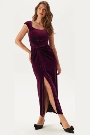 Forever New Lara Cap Sleeve Velvet Gown 38