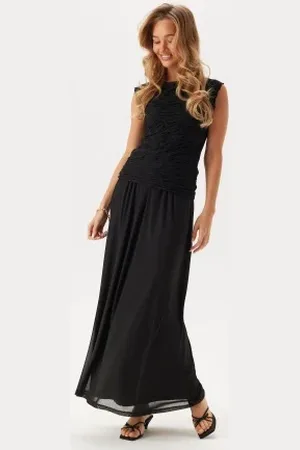 BUBBLEROOM Mesh Wide Maxi Skirt XS
