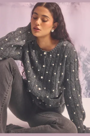 BUBBLEROOM Beaded Knitted Cardigan XS