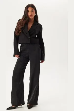 BUBBLEROOM Wide Leg Shimmer Trousers XS