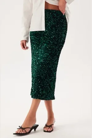 VILA Vifaith Hw Midi Sequin Skirt S