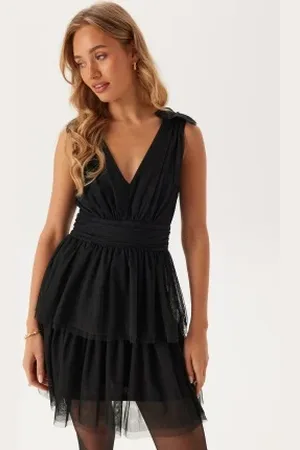 BUBBLEROOM Tulle Frill Short Dress 42