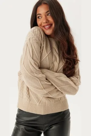 VILA Vilou O-neck L/S CABLE KNIT TO M