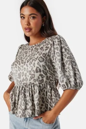 BUBBLEROOM Round Neck Puff Sleeve Blouse XS
