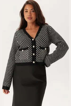 Y.A.S Charla Ls Sequin Knit Cardigan M