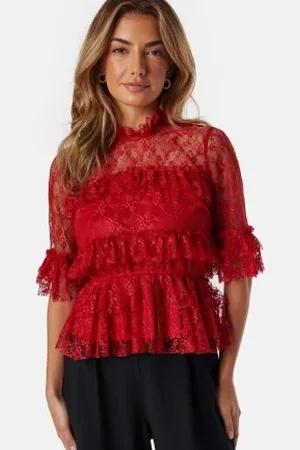 BUBBLEROOM Frill Lace Blouse 38