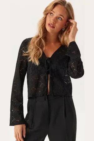 BUBBLEROOM Tie Lace Cardigan XS