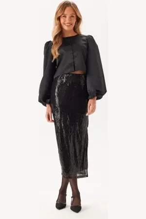 VILA Vizikki Midi Sequin Skirt M