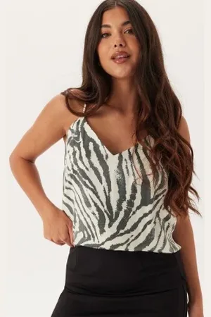BUBBLEROOM V-neck Shimmer Strap Singlet XS