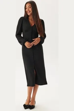 BUBBLEROOM Structure Button Midi Dress XS