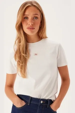 Calvin Klein Woven Label Regular Jersey Tee XS