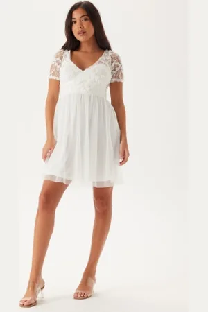 BUBBLEROOM Floral V-Neck Short Dress 44