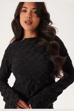 BUBBLEROOM Structure Long Sleeve Top M
