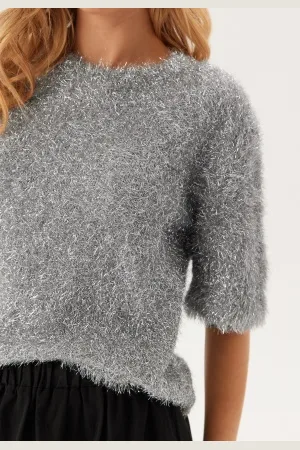 BUBBLEROOM Sparkling Knitted Short Sleeve Sweater XS