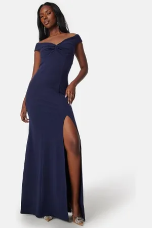 BUBBLEROOM Twist Off Shoulder Gown M