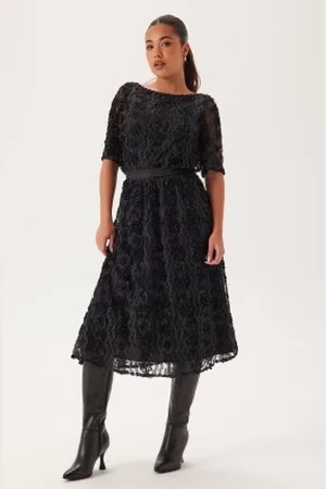 BUBBLEROOM 3D Flower Midi Skirt XS
