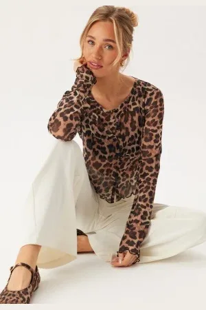 BUBBLEROOM Mesh Cardigan Top XS